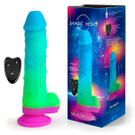 Яркий вибратор с возвратно-поступательными движениями и пультом ДУ 21см Bior Toys Magic Hero MH-13052
