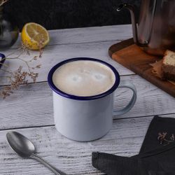 Кружка 510 мл d 10,5 см h9 см Blue Rim эмалированая сталь SUNNEX [1]