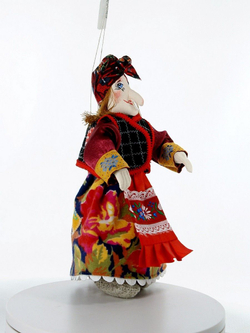 Кукла-подвеска набивная Баба-Яга. Сувенир ручной работы