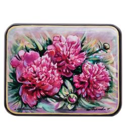 Народные промыслы ШК-55/194 Шкатулка «Пионы» исп. Маркова Т.