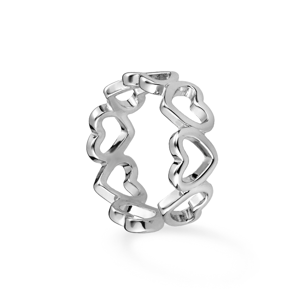 Латунное кольцо "В самое сердце" silver