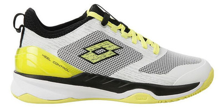 Женские Кроссовки теннисные Lotto Mirage 200 Clay W - all white/yellow neon/all black