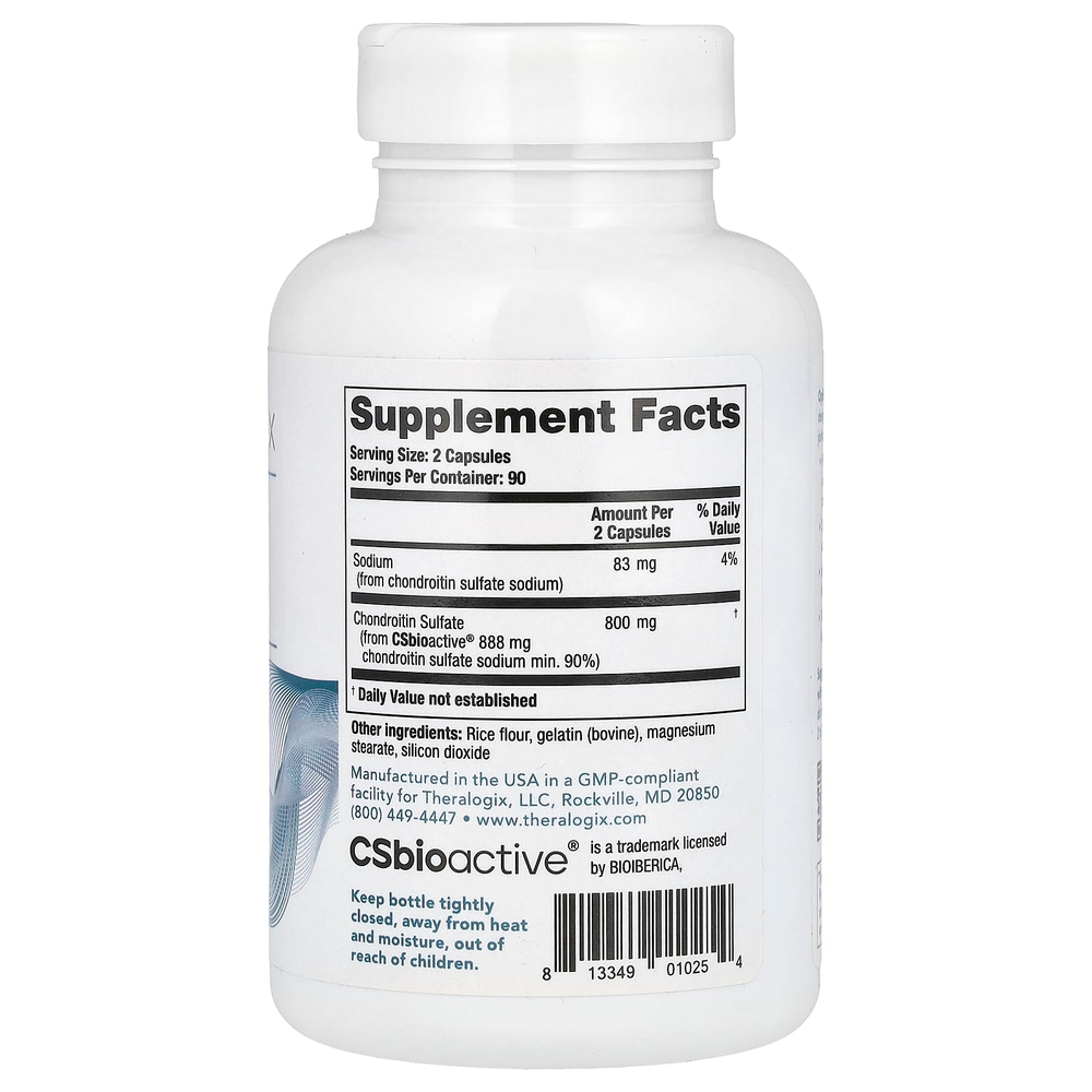 Theralogix, OptiFlex-C®, хондроитинсульфат, 180 капсул
