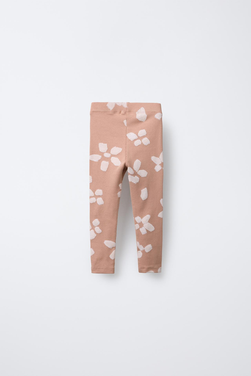 ZARA ЛЕГИНСЫ В РУБЧИК С ЦВЕТОЧНЫМ ПРИНТОМ, ЗЕМЛЯНОЙ