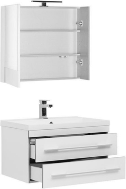 Мебель для ванной Aquanet Верона 75 белый (подвесной 2 ящика)