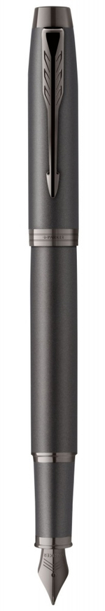 Перьевая ручка Parker IM Professionals Monochrome Titanium, перо:F/M, цвет чернил: blue, в подарочной упаковке.