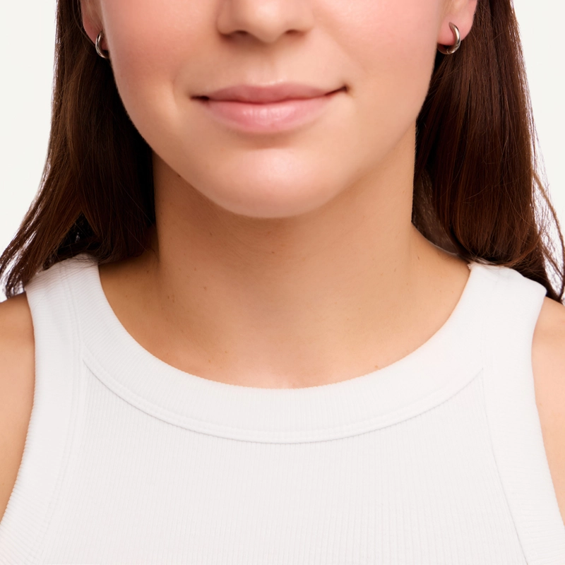 Серьги Серебряное Конго – 8 мм