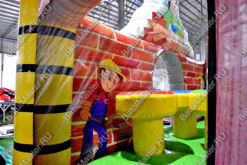 Коммерческий надувной батут "Строители"