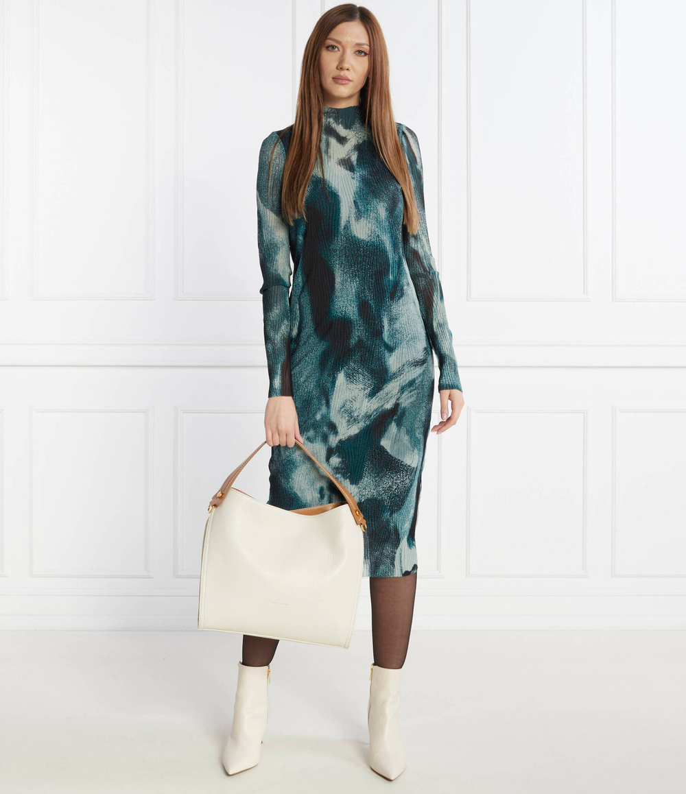 Кожаная сумка-шопер GIANNI CHIARINI - кремовый (BS 10641 GRN-PL)