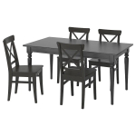 Обеденный набор - INGATORP/INGOLF IKEA/ИНГАТОРП/ИНГОЛЬФ ИКЕА, 155х87х74 см, черный