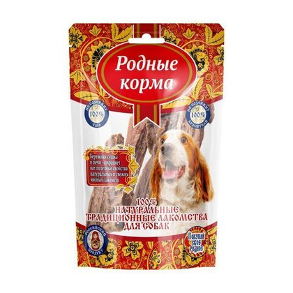 РОДНЫЕ КОРМА Традиционные Лакомство для собак Вымя говяжье, 60 г