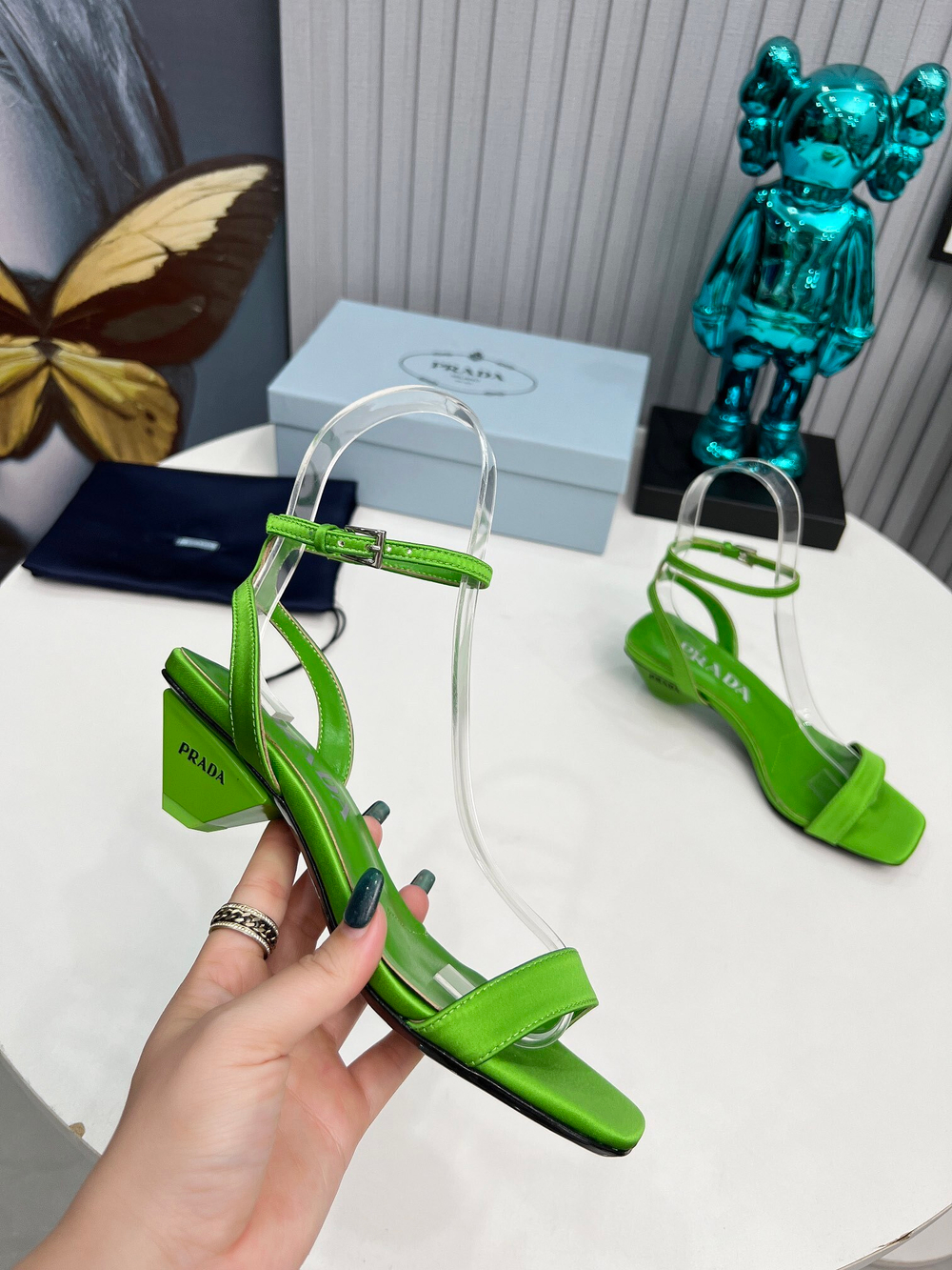 Prada Satin Sandals