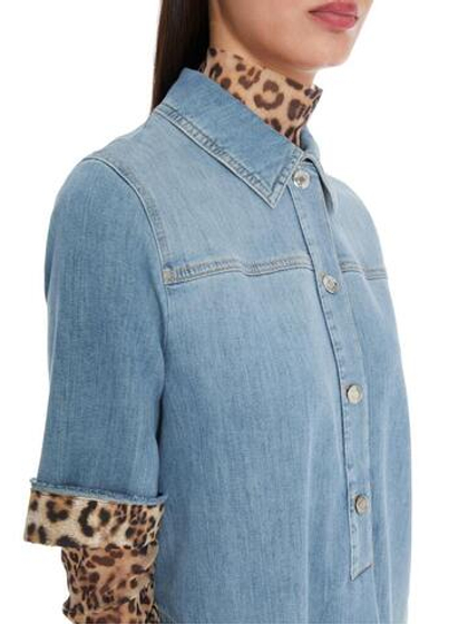 Marc Cain Платье джинсовое с контрастными манжетами