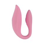 Розовый U-образный вибростимулятор для пар с управлением через приложение (Цвет: розовый)