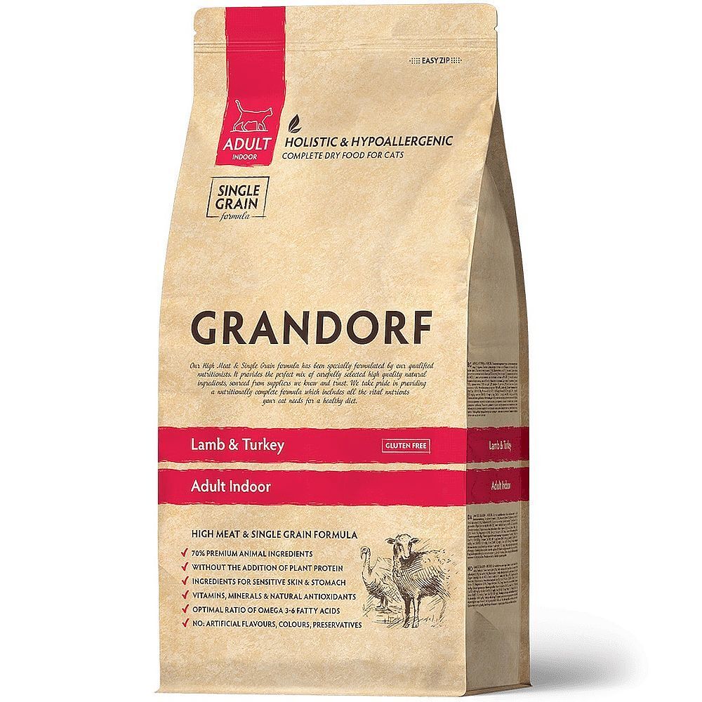 GRANDORF CAT Lamb&amp;Turkey INDOOR (Ягненок с индейкой для кошек) 8 кг
