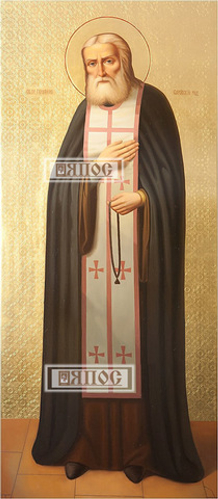 Серафим Саровский, мерная икона, ширина 25 см
