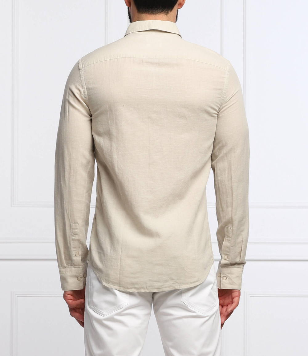 льняная рубашка Calvin Klein - бежевый(K10K108664)