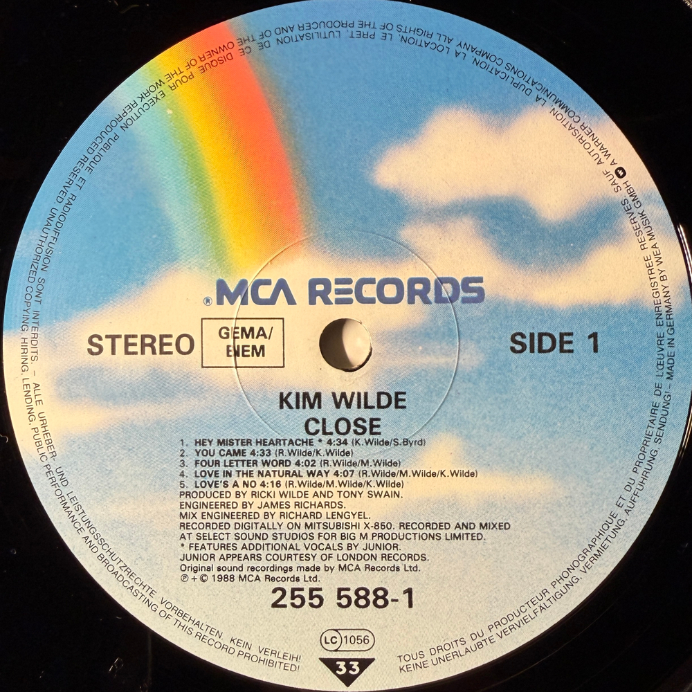 Kim Wilde - Close (Германия 1988г.)