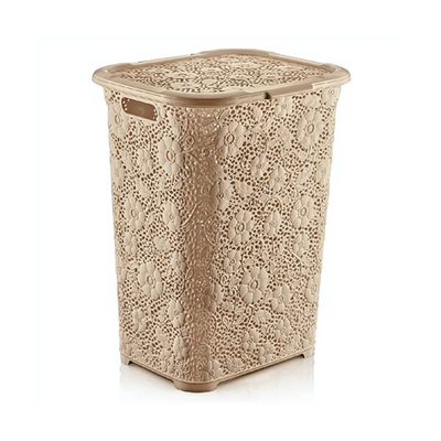 Корзина для белья Ажурная 50 лт бежевый