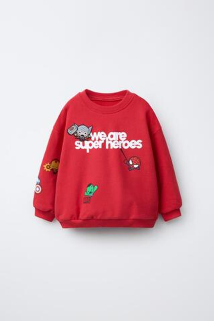 ZARA ТОЛСТОВКА THE AVENGERS © MARVEL, КРАСНЫЙ