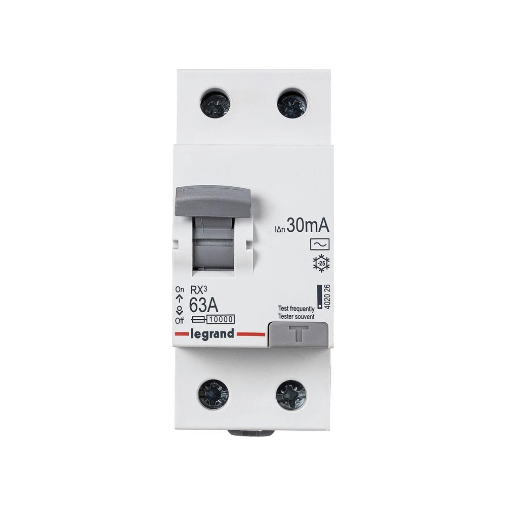 ВДТ Legrand 402026 2П 63А АC RX3 30мA