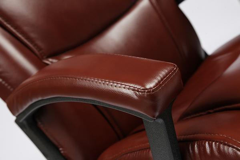 Bergamo Кресло офисное (коричневый 2 TONE кожзам, хром)
