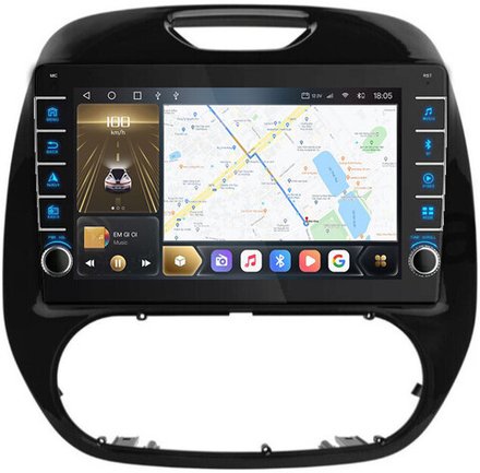 Магнитола для Renault Kaptur 2016+ (кондиционер) - Carmedia EW-9627-M (крутилки) QLed, Android 10, ТОП процессор, CarPlay, SIM-слот