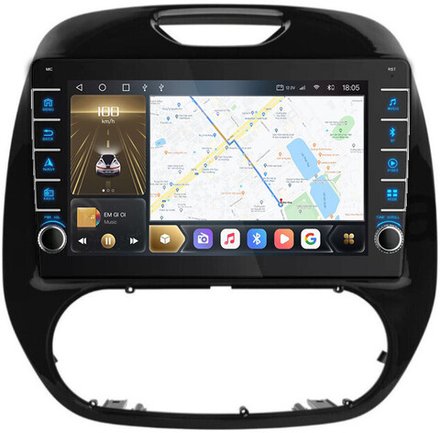 Магнитола для Renault Kaptur 2016+ (кондиционер) - Carmedia EW-9627-M (кнопки и крутилки), Android 12, TS10,  CarPlay, 4G SIM-слот