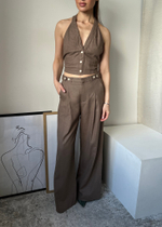 Льняные брюки Zara, S