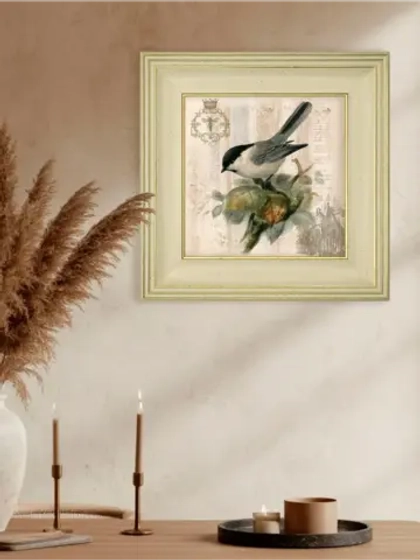 Картина интерьерная на холсте в раме "Птички" 30*30 см