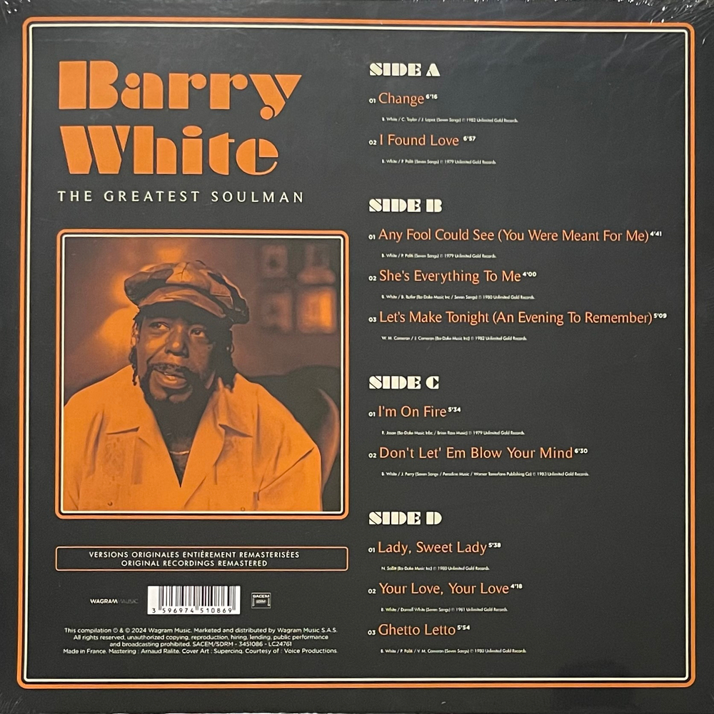 Barry White ‎– The Greatest Soulman (Франция 2024г.)