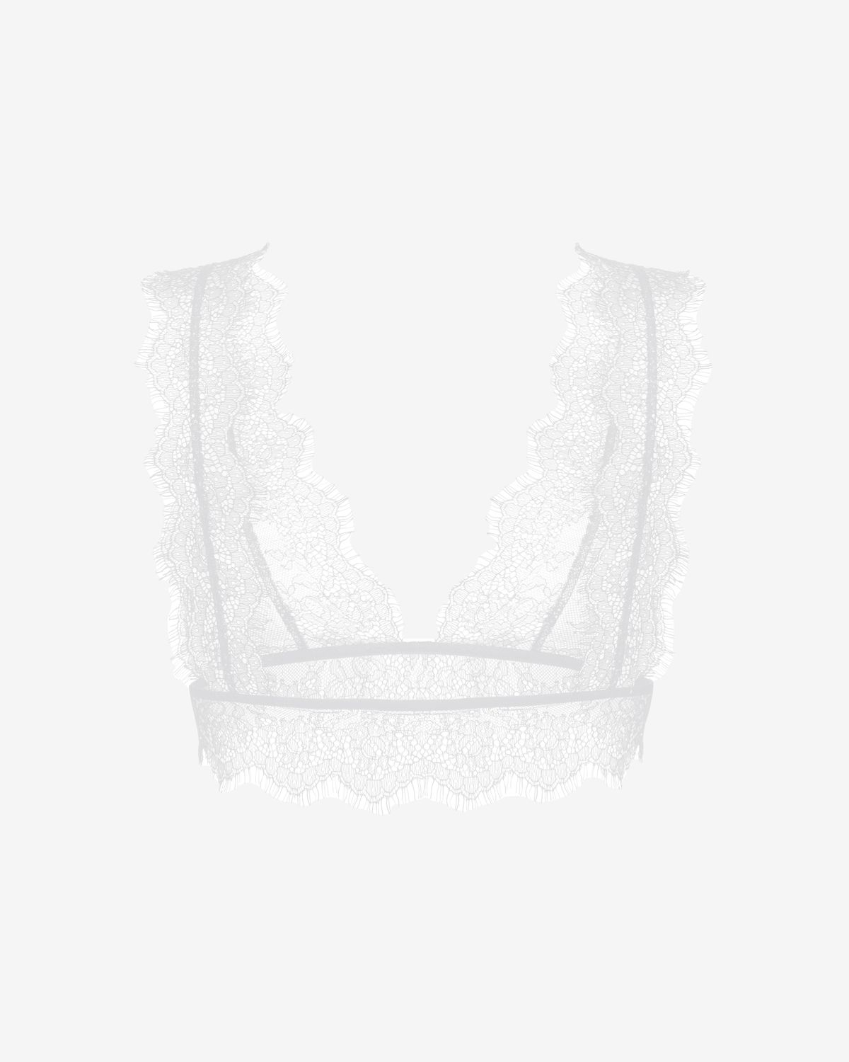Топ-бюстье из кружева с фестонами