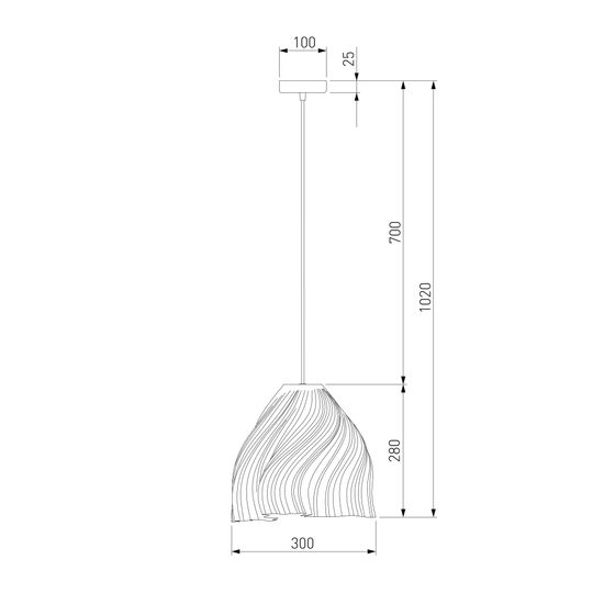 40076/1 / подвесной светильник/ белый