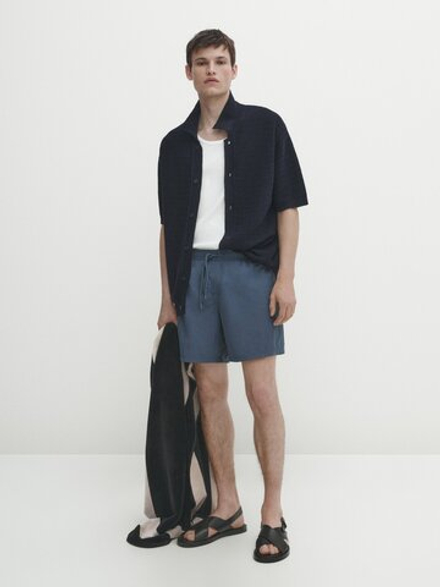 Massimo Dutti Однотонные плавки, серо-синий