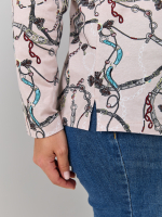 Блузка БЛ-22/бежевыйремни-цепи