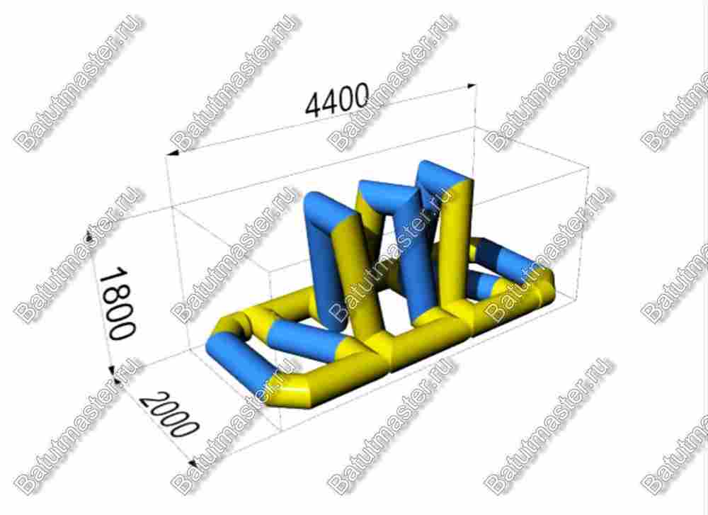 Модуль аквапарка «Змейка», 4,4×2×1,8 м