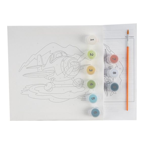 Nömrəli Rəngləmə Lori Çərçivədə  (20*20) &quot;Самолет&quot;