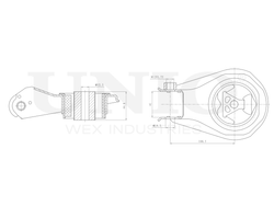 Опора двигателя задняя UNIO RMP-15079