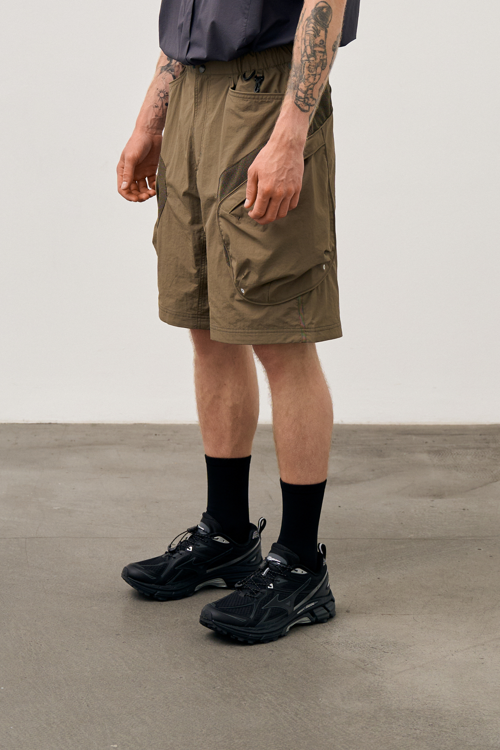 Шорты Nothomme Blue Ridge Patchwork Shorts "Olive Green"