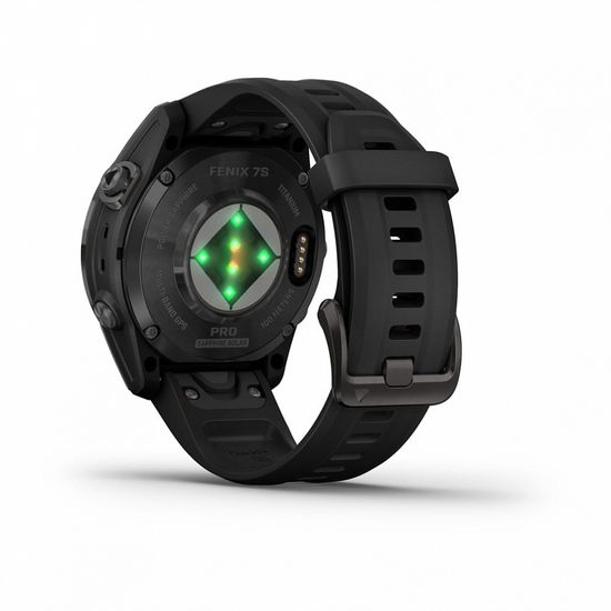 Умные часы Garmin Fenix 7S Pro Sapphire Solar титановый угольно-серый DLC с силиконовым ремешком