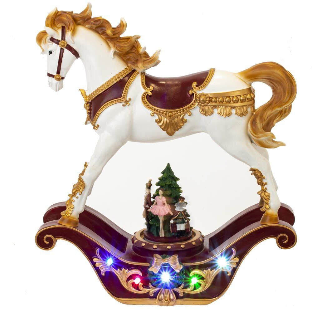 GAEM Фигурка декоративная "Лошадка-качалка", (подсвет, муз, 3хАА, н/п), L32 W11 H37 см