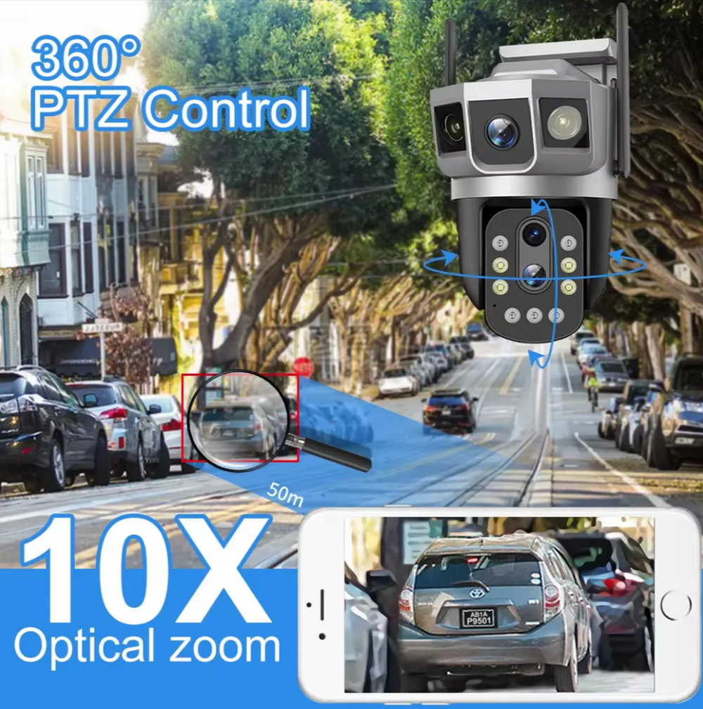 Wi-Fi Камера видеонаблюдения с 2-мя объективами 4MP FaizFull FT65