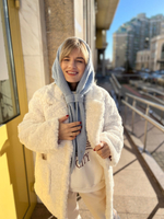 Капюшон с хвостиками джинс