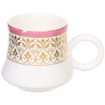 Кофейный набор 12 предметов «Восточная сказка» ( 6кружек 90мл+6 блюдец), вензеля розовый
