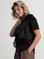 Блуза праздничная Риана ХИТ (черная) Б15078-5М LT Collection