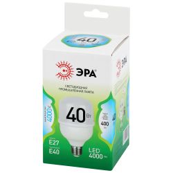 Лампа светодиодная ЭРА GREEN LINE LED POWER T80-40W-840-E27/E40 GL 40Вт колокол яркий белый свет Е27/Е40 | Лампы cветодиодные POWER