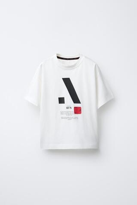 ZARA СПОРТИВНАЯ ФУТБОЛКА, БЕЛЫЙ