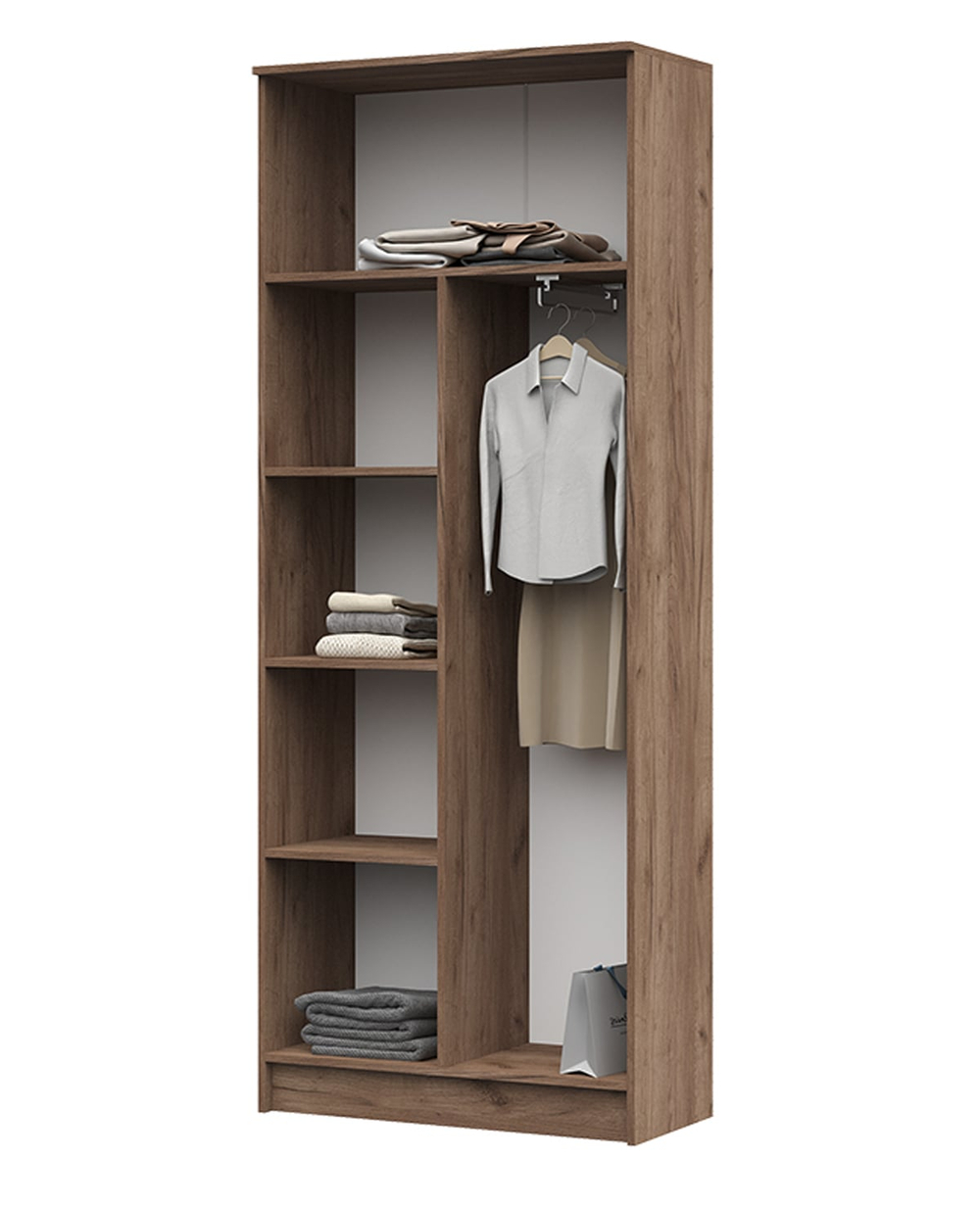 Машенька ШК 204 Шкаф с перегородкой Дуб крафт табачный / Кашемир