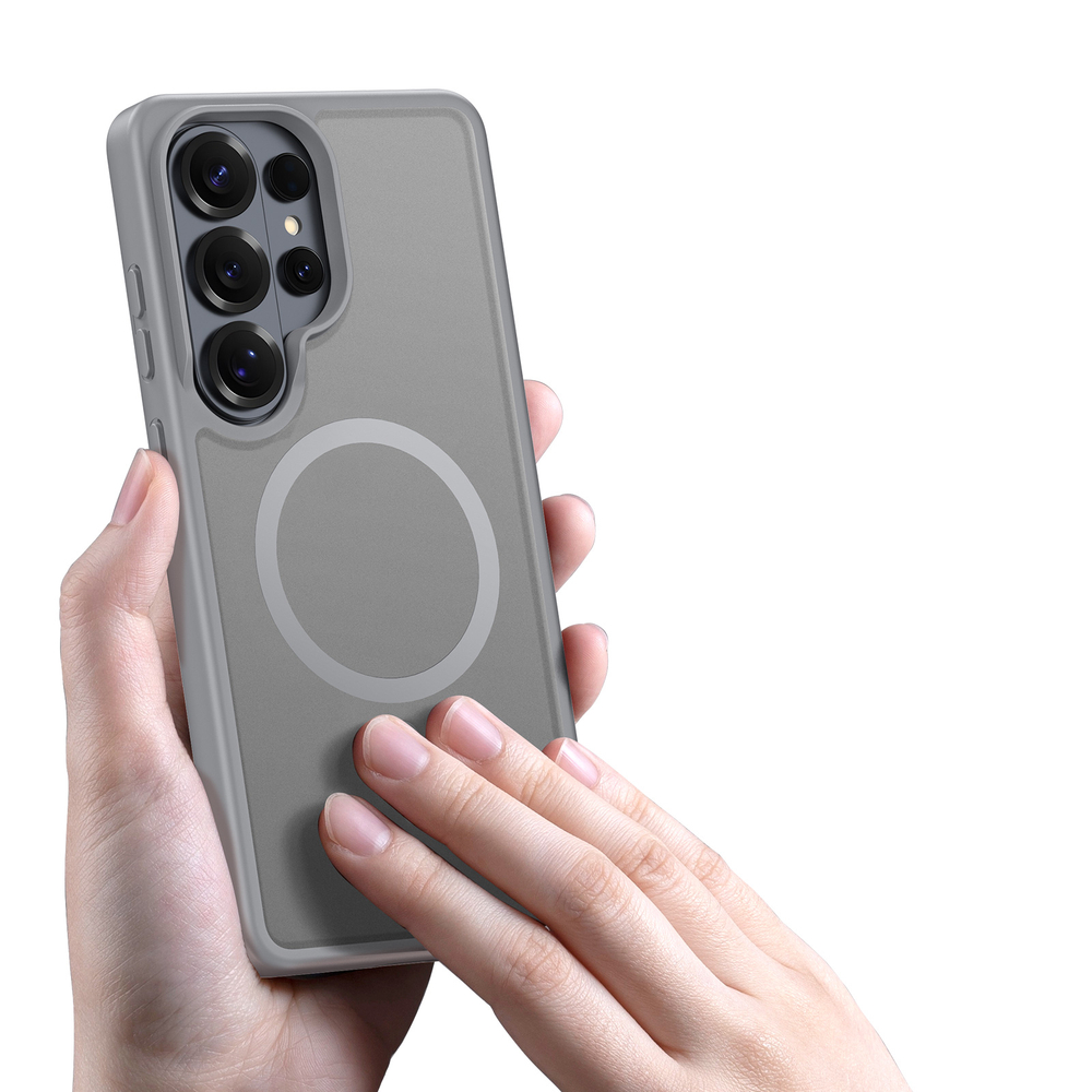 Чехол серого цвета с MagSafe для Samsung Galaxy S26 Ultra, серия Yind Series от Dux Ducis