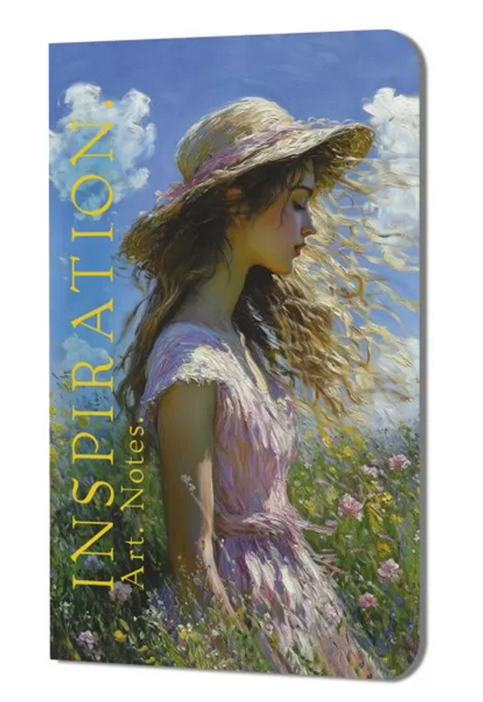 Блокнот 130х210 мм. 32л. "Inspiration.Art.Notes. Моне. Девушка в розовом платье и в шляпе" (Контэнт)